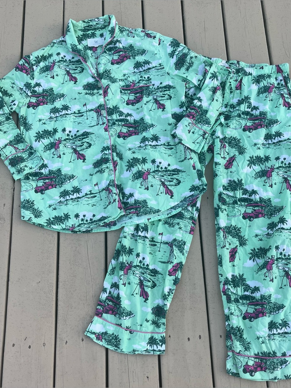 Printfresh pajamas set golf print women’s large